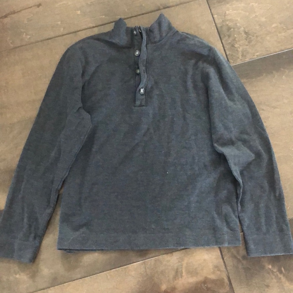 Banana republic half zip with button detail